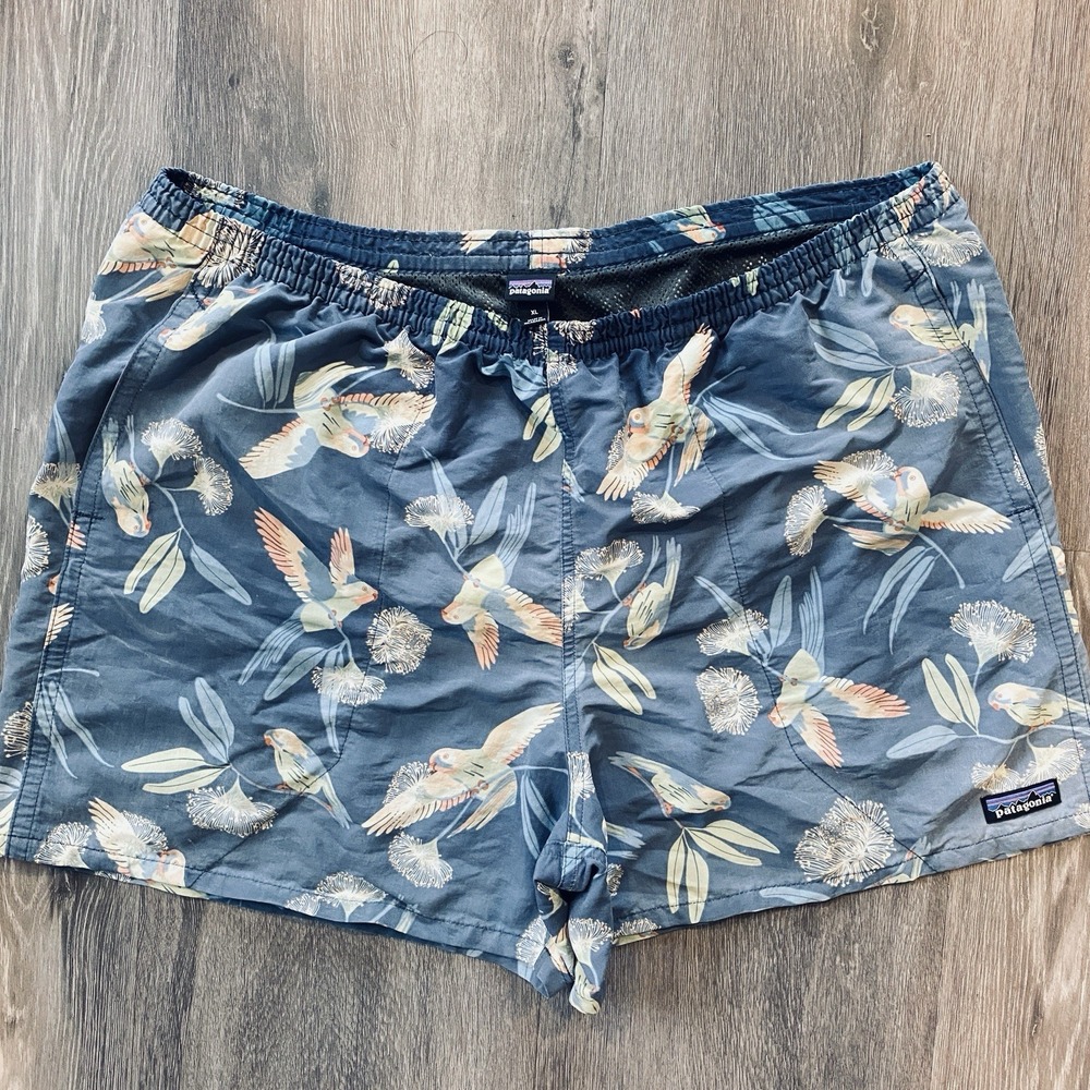 Patagonia Board short XL retro floral bird pattern shorts trunks swim trunks Hot